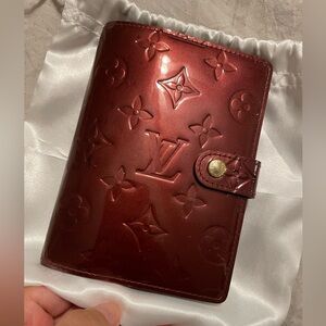 Louis Vuitton Burgundy Vernis Small Ring Agenda Cover